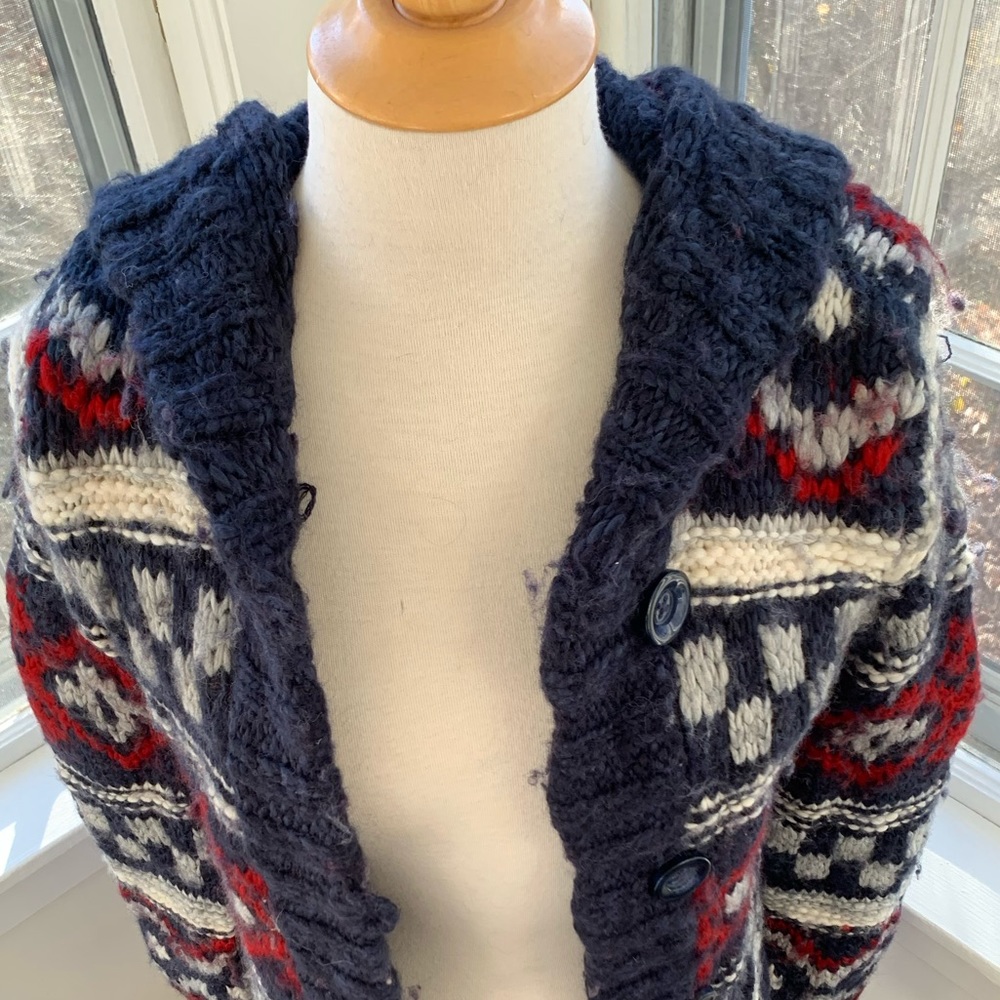 KENJI cozy distressed thick hoody cardigan - Picture 2 of 9
